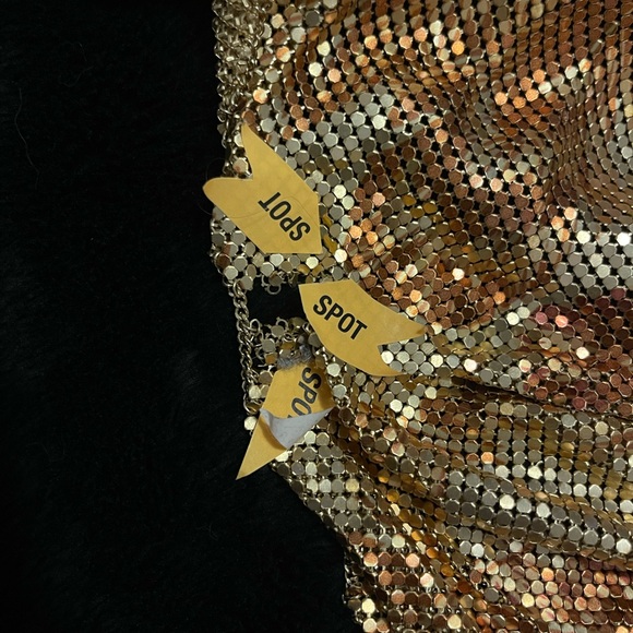 Michael Costello gold roses chain link top - Picture 2 of 4